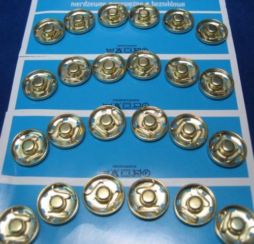 Zatrzaski metalowe "7" 19mm 24szt.