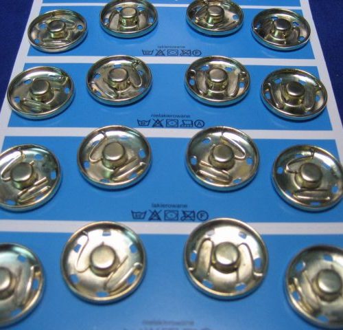 Zatrzaski metalowe "9" 23mm 16szt. Złoto